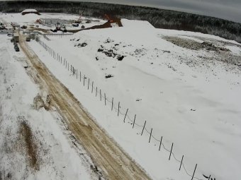 Стройка движется, объекты строятся. Кадр из трансляции «Архангельского экологического оператора». Стройка движется, объекты строятся. Кадр из трансляции «Архангельского экологического оператора».