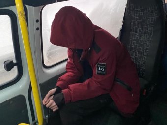 Пойманный диверсант. Фото пресс-службы РУ ФСБ по Архангельской области.