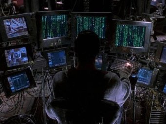 Стоп-кадр из фильма «Матрица».