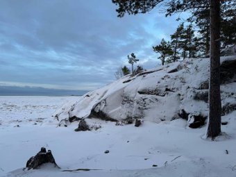 На фото: зимний Онежский округ. 