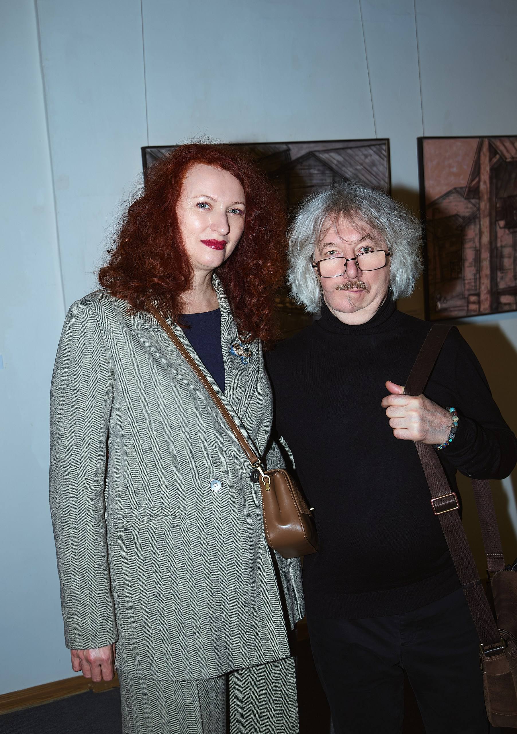 Художник Брюханов Сергей  с женой Натальей.